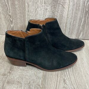 Sam Edelman Black Suede Leather Petty Ankle Bootie 7.5W